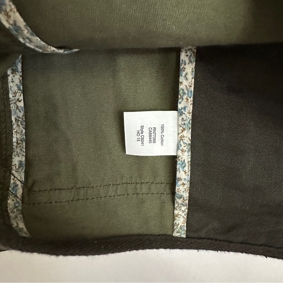 J. Crew Women's Boyfriend Fit Cotton Jacket Gold Buttons in Military Green sz SP - Picture 14 of 15